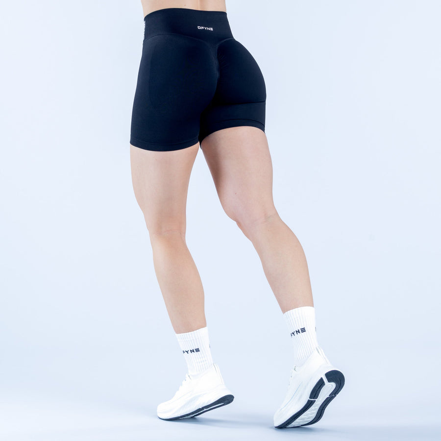 4.5-inch compression shorts in dark navy with small back logo